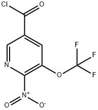 2-Nitro-3-(trifluoromethoxy)pyridine-5-carbonyl chloride Structure