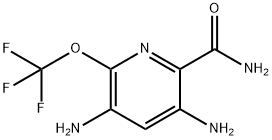 3,5-Diamino-2-(trifluoromethoxy)pyridine-6-carboxamide Structure