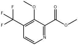 2-Pyridinecarboxylic acid, 3-methoxy-4-(trifluoromethyl)-, methyl ester Structure