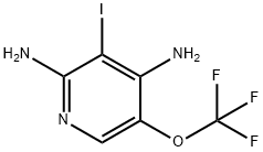 2,4-Diamino-3-iodo-5-(trifluoromethoxy)pyridine Structure