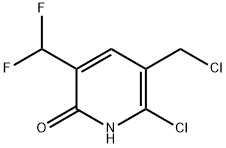 2-Chloro-3-(chloromethyl)-5-(difluoromethyl)-6-hydroxypyridine Structure