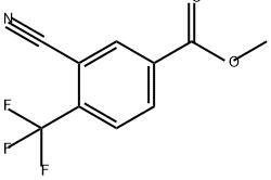 Benzoic acid, 3-cyano-4-(trifluoromethyl)-, methyl ester 구조식 이미지