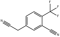 3-Cyano-4-(trifluoromethyl)phenylacetonitrile Structure