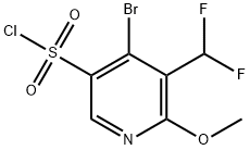 4-Bromo-3-(difluoromethyl)-2-methoxypyridine-5-sulfonyl chloride Structure