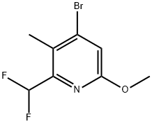 4-Bromo-2-(difluoromethyl)-6-methoxy-3-methylpyridine Structure