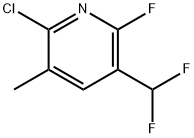 2-Chloro-5-(difluoromethyl)-6-fluoro-3-methylpyridine Structure