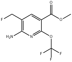 Methyl 2-amino-3-(fluoromethyl)-6-(trifluoromethoxy)pyridine-5-carboxylate Structure