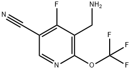 3-(Aminomethyl)-5-cyano-4-fluoro-2-(trifluoromethoxy)pyridine Structure