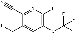 2-Cyano-6-fluoro-3-(fluoromethyl)-5-(trifluoromethoxy)pyridine Structure