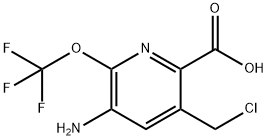 3-Amino-5-(chloromethyl)-2-(trifluoromethoxy)pyridine-6-carboxylic acid Structure