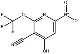 3-Cyano-4-hydroxy-6-nitro-2-(trifluoromethoxy)pyridine Structure