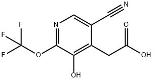 5-Cyano-3-hydroxy-2-(trifluoromethoxy)pyridine-4-acetic acid Structure