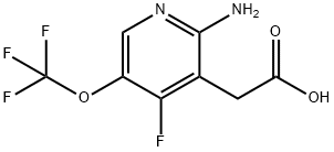 2-Amino-4-fluoro-5-(trifluoromethoxy)pyridine-3-acetic acid Structure