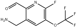 5-(Aminomethyl)-2-fluoro-3-(trifluoromethoxy)pyridine-6-carboxaldehyde Structure