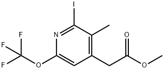 Methyl 2-iodo-3-methyl-6-(trifluoromethoxy)pyridine-4-acetate Structure