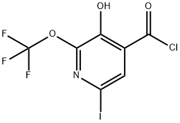 3-Hydroxy-6-iodo-2-(trifluoromethoxy)pyridine-4-carbonyl chloride Structure