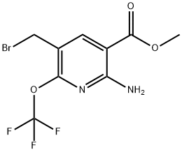 Methyl 2-amino-5-(bromomethyl)-6-(trifluoromethoxy)pyridine-3-carboxylate Structure