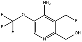 4-Amino-3-(fluoromethyl)-5-(trifluoromethoxy)pyridine-2-methanol Structure