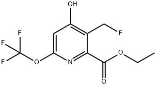 Ethyl 3-(fluoromethyl)-4-hydroxy-6-(trifluoromethoxy)pyridine-2-carboxylate Structure