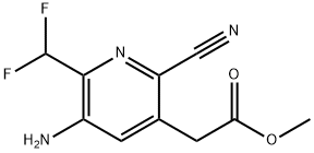 Methyl 3-amino-6-cyano-2-(difluoromethyl)pyridine-5-acetate Structure