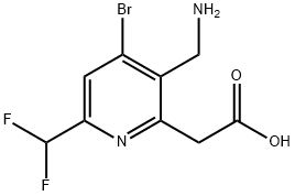 3-(Aminomethyl)-4-bromo-6-(difluoromethyl)pyridine-2-acetic acid Structure