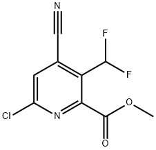 Methyl 6-chloro-4-cyano-3-(difluoromethyl)pyridine-2-carboxylate Structure