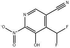 5-Cyano-4-(difluoromethyl)-3-hydroxy-2-nitropyridine Structure