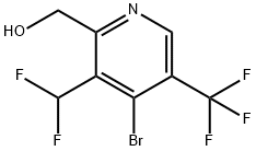 4-Bromo-3-(difluoromethyl)-5-(trifluoromethyl)pyridine-2-methanol Structure