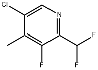 5-Chloro-2-(difluoromethyl)-3-fluoro-4-methylpyridine Structure