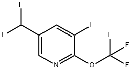 3-Fluoro-5-(difluoromethyl)-2-(trifluoromethoxy)pyridine Structure