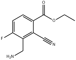 Ethyl 3-aminomethyl-2-cyano-4-fluorobenzoate Structure