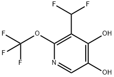 4,5-Dihydroxy-3-(difluoromethyl)-2-(trifluoromethoxy)pyridine Structure