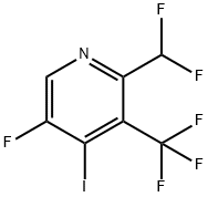 2-(Difluoromethyl)-5-fluoro-4-iodo-3-(trifluoromethyl)pyridine Structure