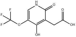 2,4-Dihydroxy-5-(trifluoromethoxy)pyridine-3-acetic acid Structure