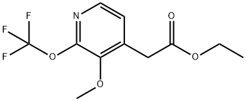 Ethyl 3-methoxy-2-(trifluoromethoxy)pyridine-4-acetate Structure