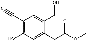 Methyl 4-cyano-2-hydroxymethyl-5-mercaptophenylacetate Structure