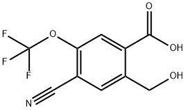 4-Cyano-2-hydroxymethyl-5-(trifluoromethoxy)benzoic acid Structure