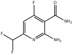 2-Amino-6-(difluoromethyl)-4-fluoropyridine-3-carboxamide Structure