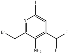 3-Amino-2-(bromomethyl)-4-(difluoromethyl)-6-iodopyridine Structure