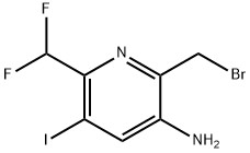 3-Amino-2-(bromomethyl)-6-(difluoromethyl)-5-iodopyridine Structure