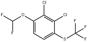 1,2-Dichloro-3-difluoromethoxy-6-(trifluoromethylthio)benzene Structure