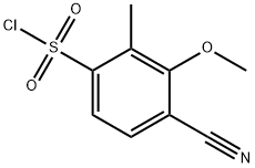 4-Cyano-3-methoxy-2-methylbenzenesulfonylchloride Structure