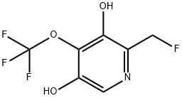 3,5-Dihydroxy-2-(fluoromethyl)-4-(trifluoromethoxy)pyridine Structure