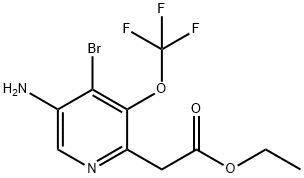 Ethyl 5-amino-4-bromo-3-(trifluoromethoxy)pyridine-2-acetate Structure