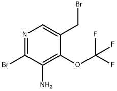 3-Amino-2-bromo-5-(bromomethyl)-4-(trifluoromethoxy)pyridine 구조식 이미지