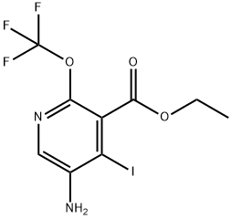 Ethyl 5-amino-4-iodo-2-(trifluoromethoxy)pyridine-3-carboxylate Structure