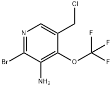 3-Amino-2-bromo-5-(chloromethyl)-4-(trifluoromethoxy)pyridine Structure