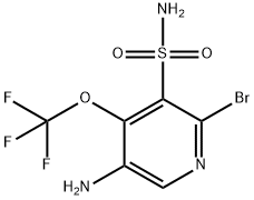 5-Amino-2-bromo-4-(trifluoromethoxy)pyridine-3-sulfonamide 구조식 이미지