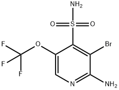 2-Amino-3-bromo-5-(trifluoromethoxy)pyridine-4-sulfonamide Structure