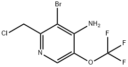 4-Amino-3-bromo-2-(chloromethyl)-5-(trifluoromethoxy)pyridine Structure